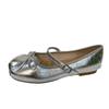 Mary Jane shoes women's shoes 2025 new summer French flat ballet shallow mouth bow with skirt single shoes