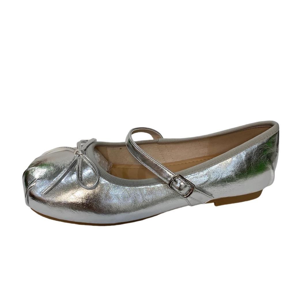 Mary Jane shoes women's shoes 2025 new summer French flat ballet shallow mouth bow with skirt single shoes