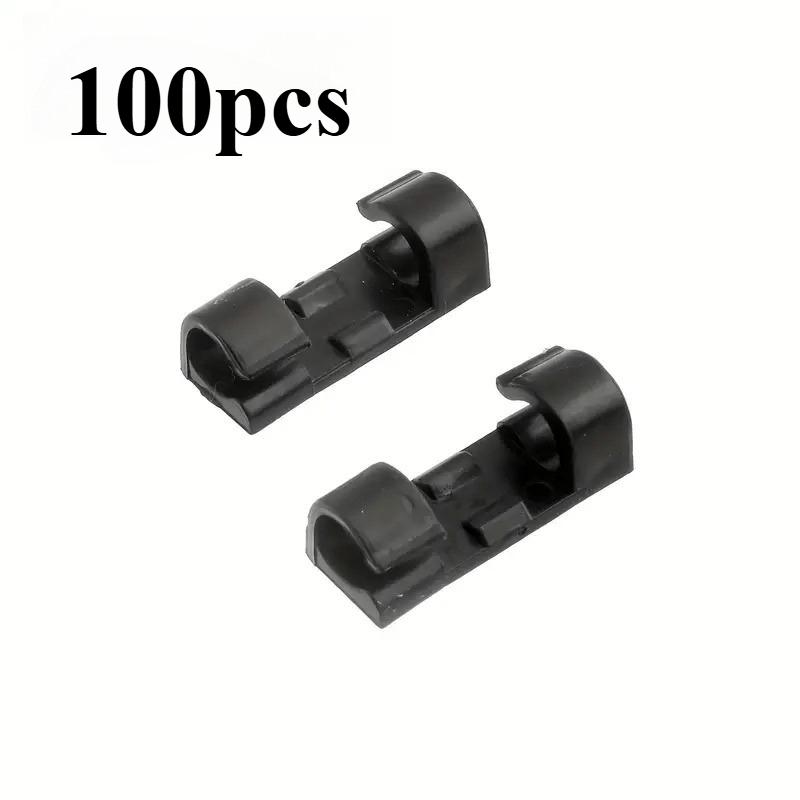 

100PCS Transparent Adhesive Cable Clips - High-Efficiency Power Line Management Tool for Wall & Desk Cable Organization