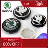 Car Sticker 2025 New 4PCS 56mm 60mm Car Styling Wheel Center Hub Caps Rim Cover Badge Emblem Sticker For Skoda Rapid Octavia RS