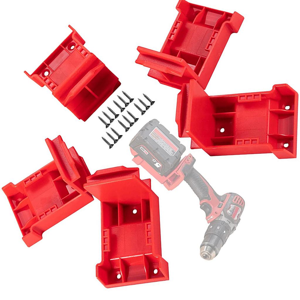 5Pcs Battery Holder Wall Mount Battery Dock Holder For Power Tool Holder Bracket Fixing Protector For Battery Fixing