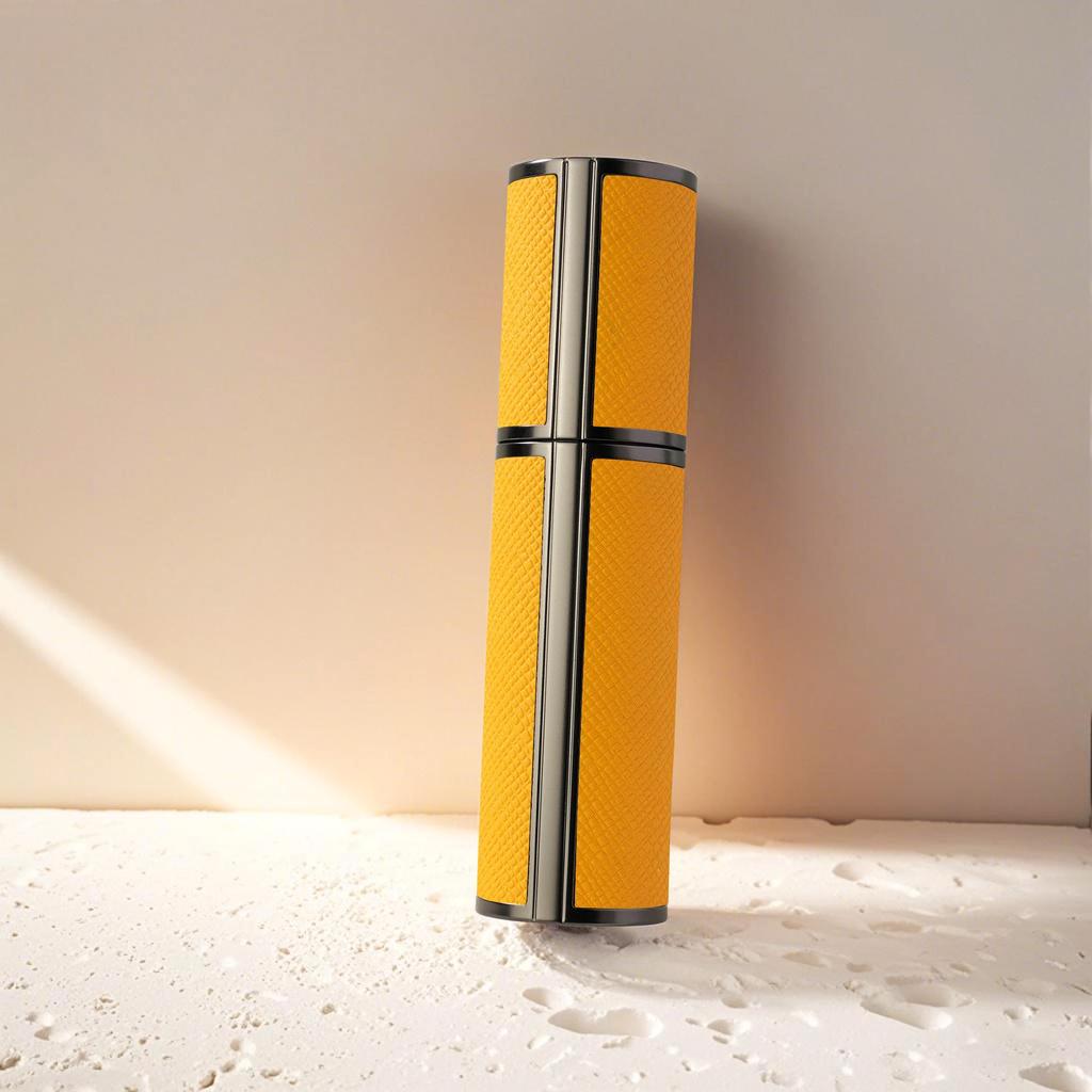Luxury 5ml Travel Perfume Bottle with Leather Base - Leak-Proof Spray Design