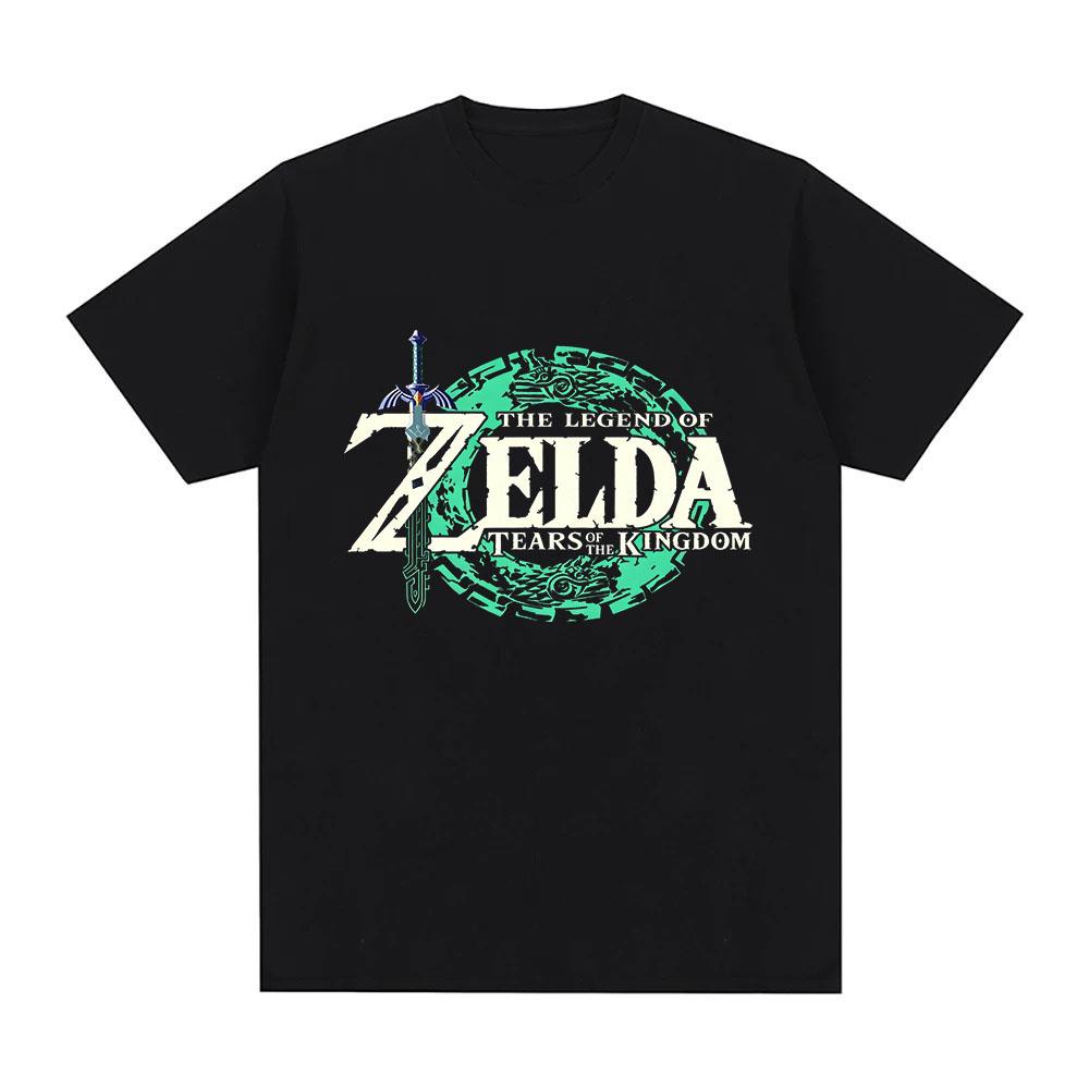 

Game Tears of The Kingdom Graphic Print T-shirt 100% Cotton Tees Streetwear Fashion Women Men Casual O-Neck Adult Tops Summer XS чёрный