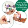 Short Screwdriver Flat Head Cross-Head 2-in-1 Set For Narrow Spaces Repairing Sewing Machines Hand Tools (Red&Green)