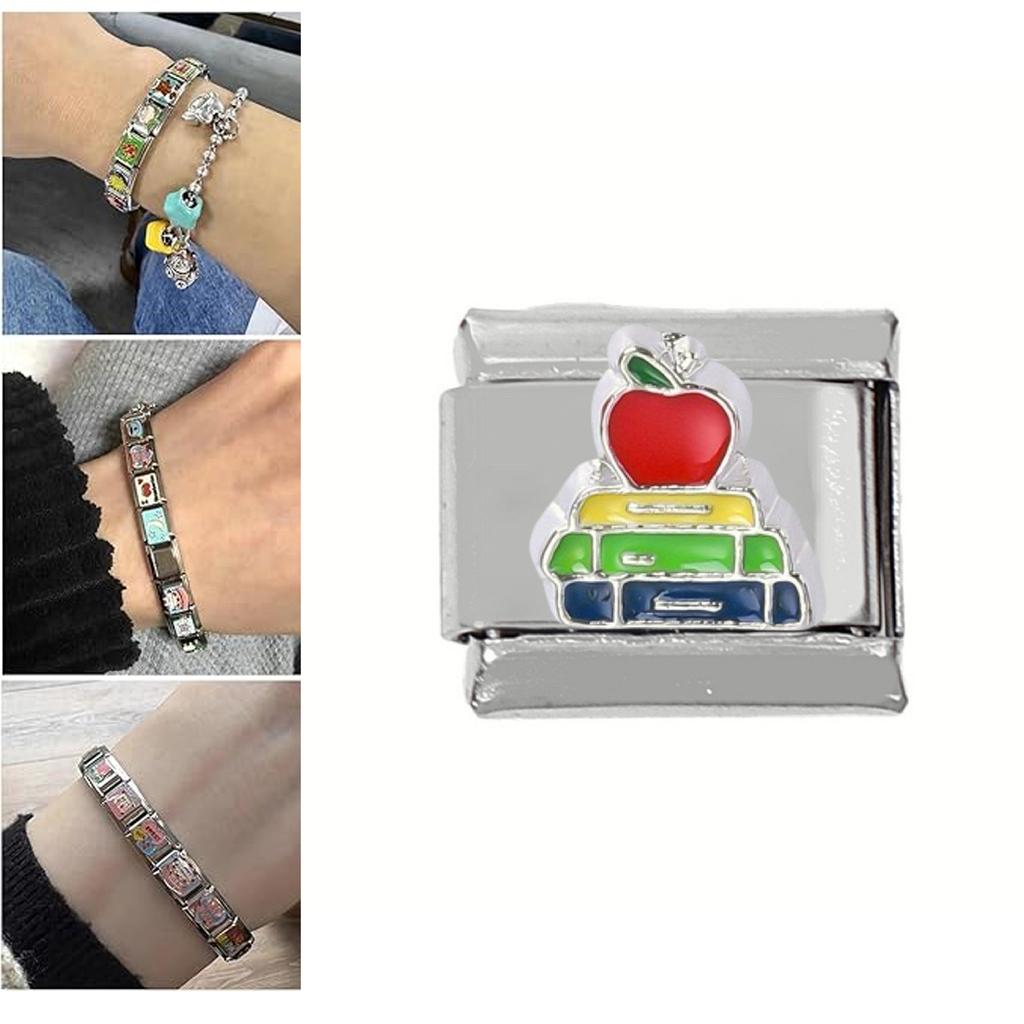 Náramek z nerezové oceli DIY moduly Personalizované modulové příslušenství k náramku pro výrobu retro DIY šperků