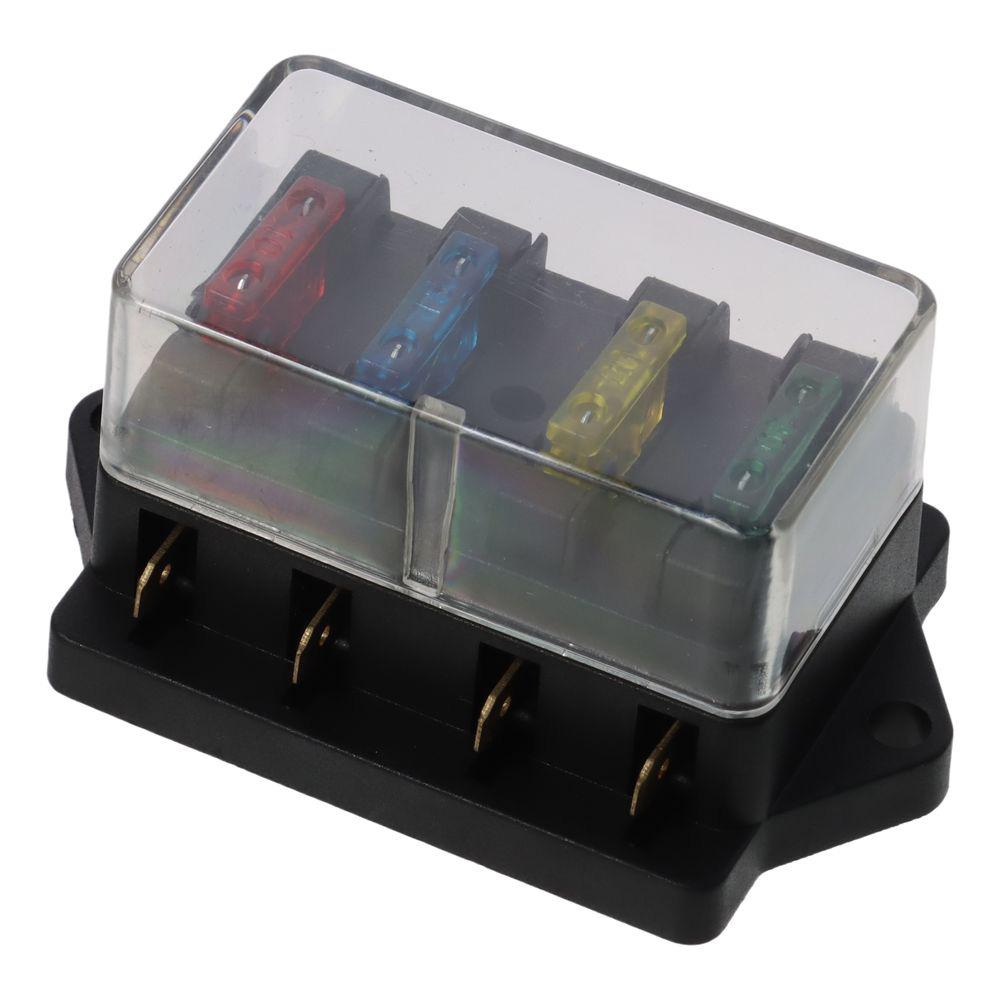 

1set Copper Fuse Black Fuse Block Car Assessories Parts Fuse Panel For Car