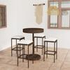 VidaXL 5-Piece Garden Bar Set with Cushions Bistro Furniture Patio Set Dining Set 3064761
