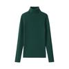 MUJI Washable Wool Rib Turtleneck Dark Size BA1OXA4A Women's High-Gauge Sweater, Green, M,