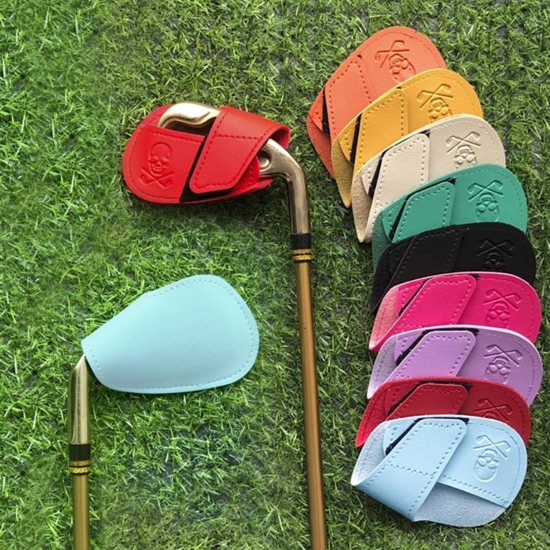 Golf Head Covers Thick PU Golf Iron Head Covers Set Wedges Iron Protective Headcover Golf Club Head Cover For Iron