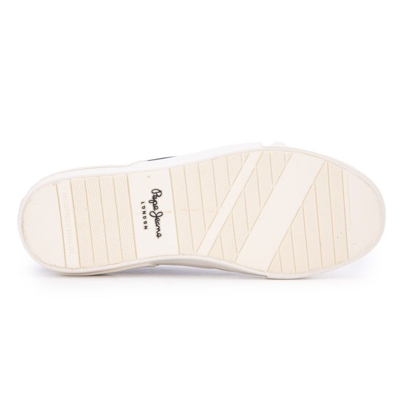 Black Crocodile Print Low-top Sneakers with Laces Woman PEPE JEANS