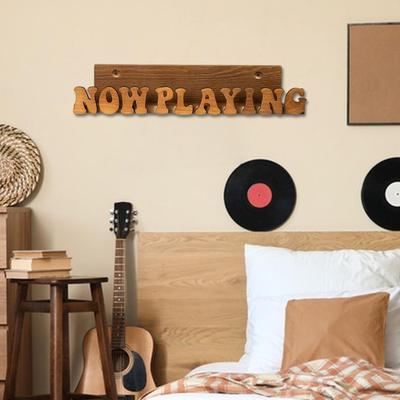 Stojan na vinylové platne Rustikálne drevo Nástenný stojan na ukladanie albumov Displej Jednoduchá inštalácia pre