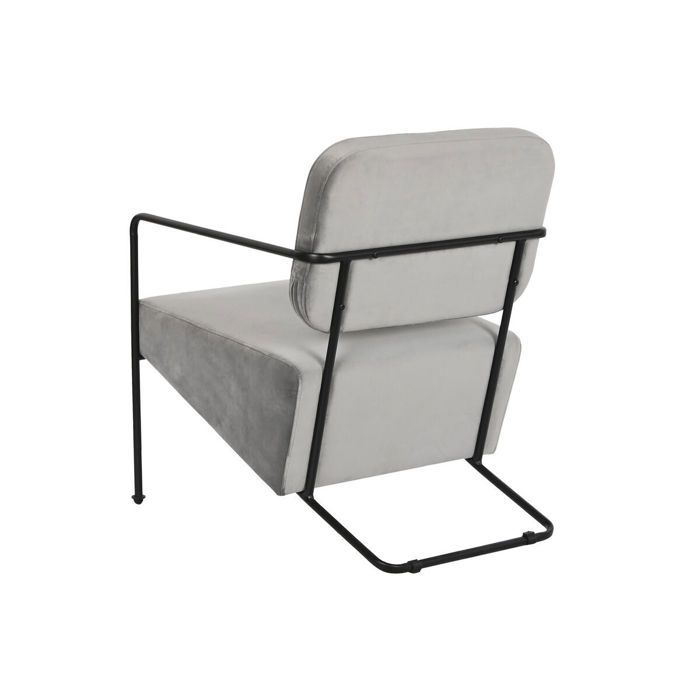 Fauteuil - DKD Home Decor - Métal - Gris - 62x76x76 cm - 1 place - Design contemporain