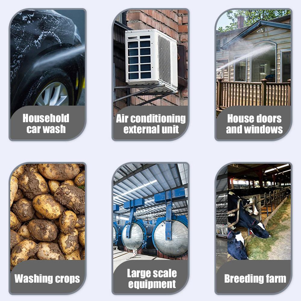 200Bar Bezszczotkowa Wysokociśnieniowa Myjka Samochodowa 200W EU/US 6-w-1 Wielofunkcyjna Pistolet Natryskowy do Mycia Samochodu Pompa Myjąca 15000mAh