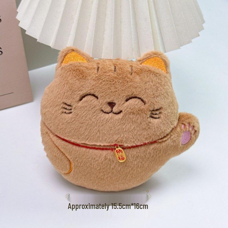 Lucky Wealth Siamese Cat Plush Ornament and Squeaky Bag Charm
