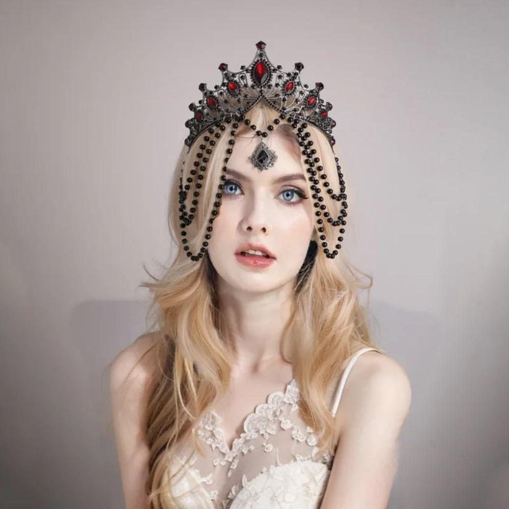Luxury Gothic Crowns Headpiece Stage Performance Goddess Halo Headwear  Dress Accessories