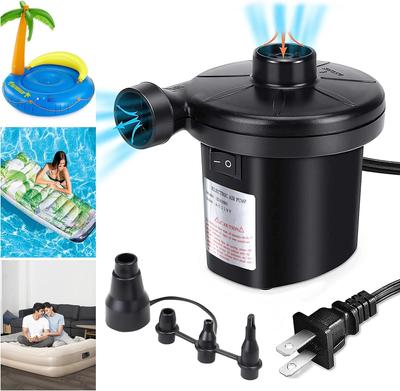 Multi Purpose Electric Air Pump for Inflatable Mattress Boat Pool Floats High Pressure Fast Inflation Deflation Portable Blower