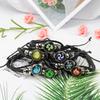 Genshin Impact Element Eye Braided Leather Bracelet, Adjustable Anime Wristband for Fans