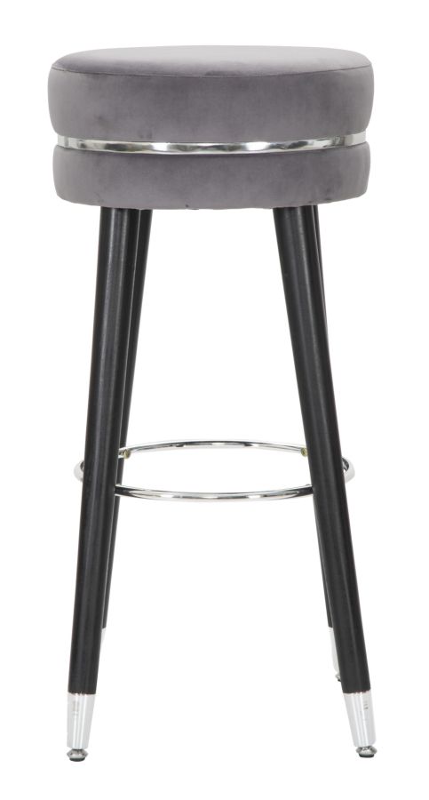 Bar Stool Paris Gray Silver Cm Ø 35X74