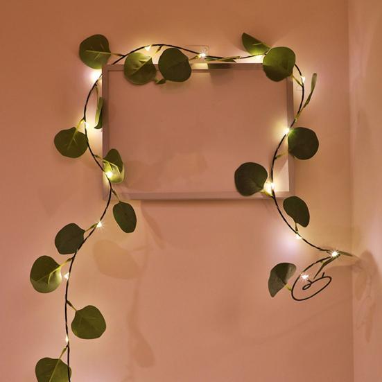 Christmas Wreath with Twinkling Fairy Lights Faux Olive Vine Garland Indoor Outdoor Holiday Decor for Fireplace Home