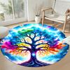 Tree Life Round Area Rug Suitable for Hallway Living Rooms Bedrooms Balcony Anti-slip Round Rug Decorate Offices Wedding Party Gift