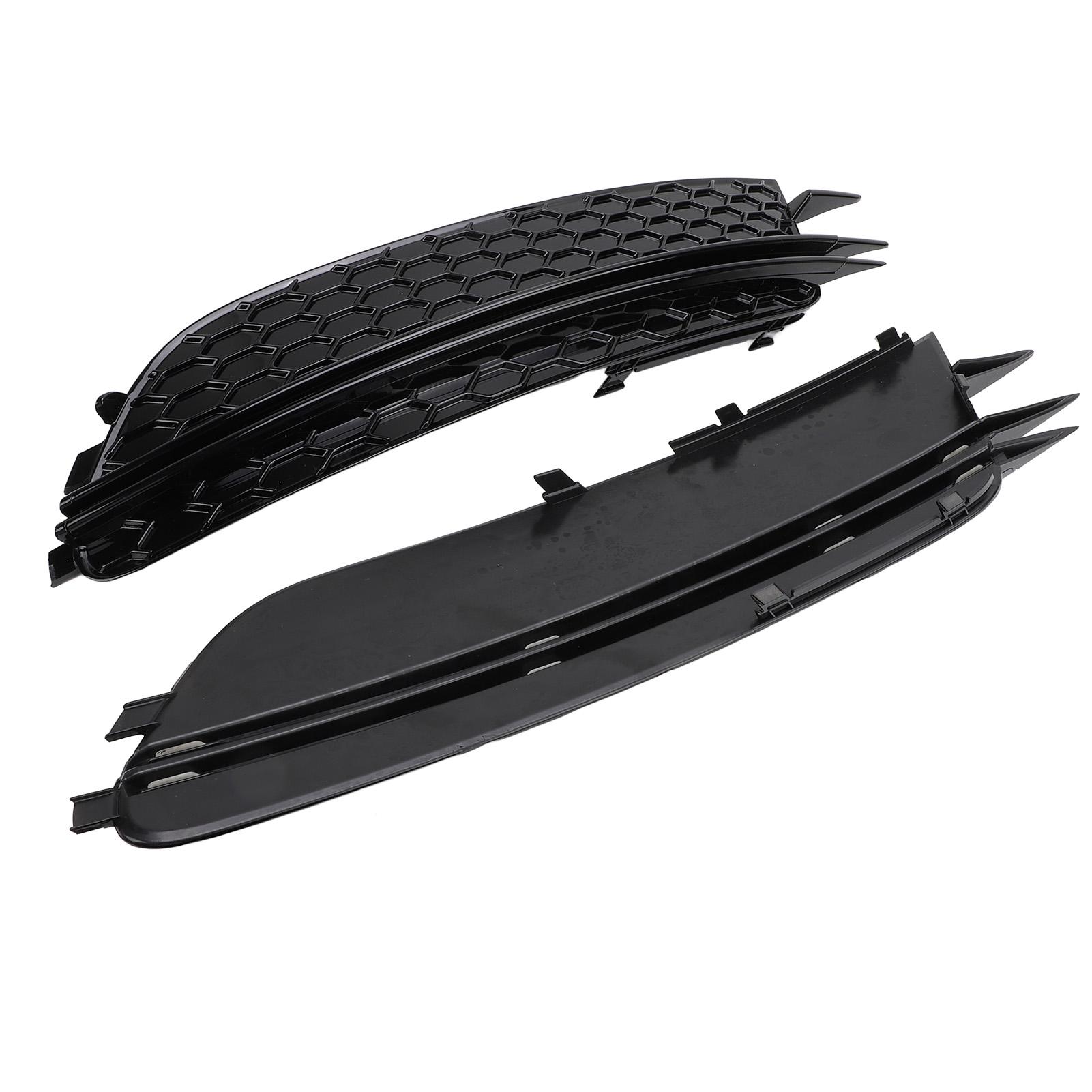 

Пара решеток переднего бампера Глянцевый черный Стильный внешний вид 4G0807681 Накладка решетки противотуманной фары для A6 4G C7 2012-2015