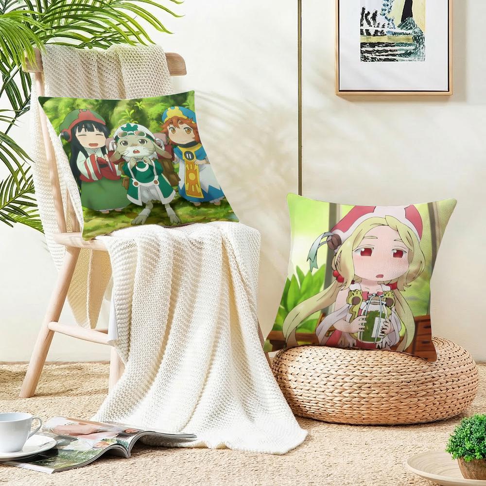Skurriler Hakumei to MikochiS Kissenbezug Atmungsaktiver und hautfreundlicher Leinen-Kissenbezug Quadratisch Abnehmbar und waschbar Kissen