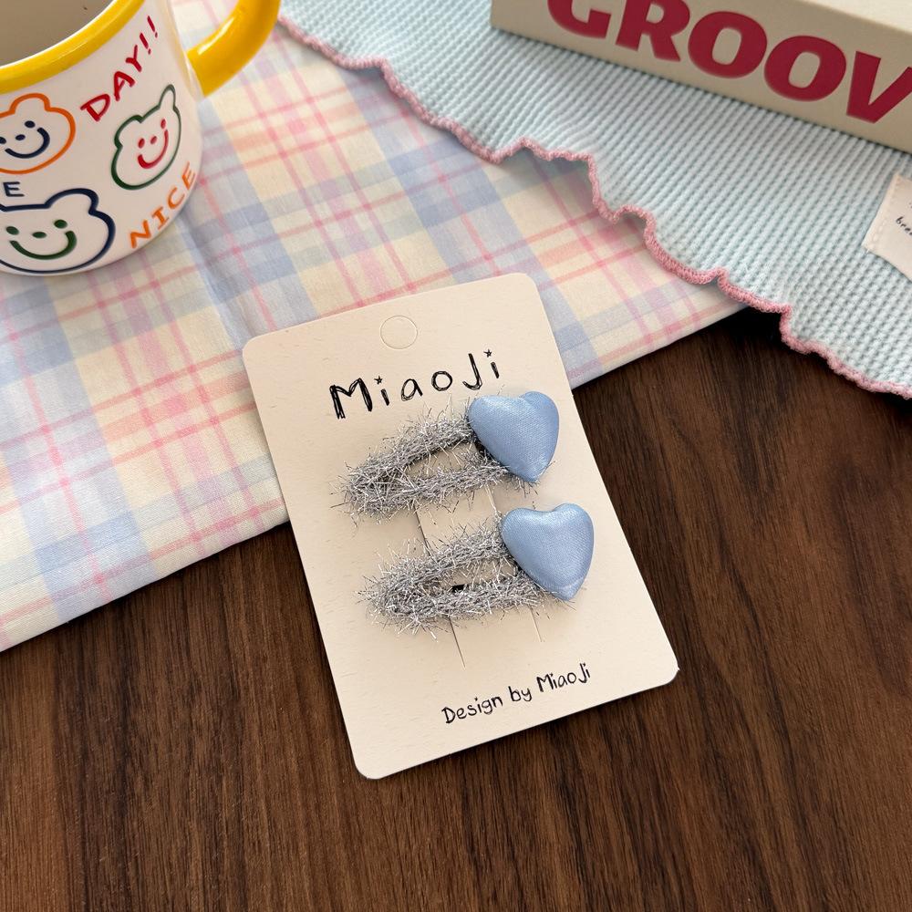 New Blue Plaid Bear Mushroom Children s Hairpin Lace Lace Bow Hairline Combination Hair Accessories
