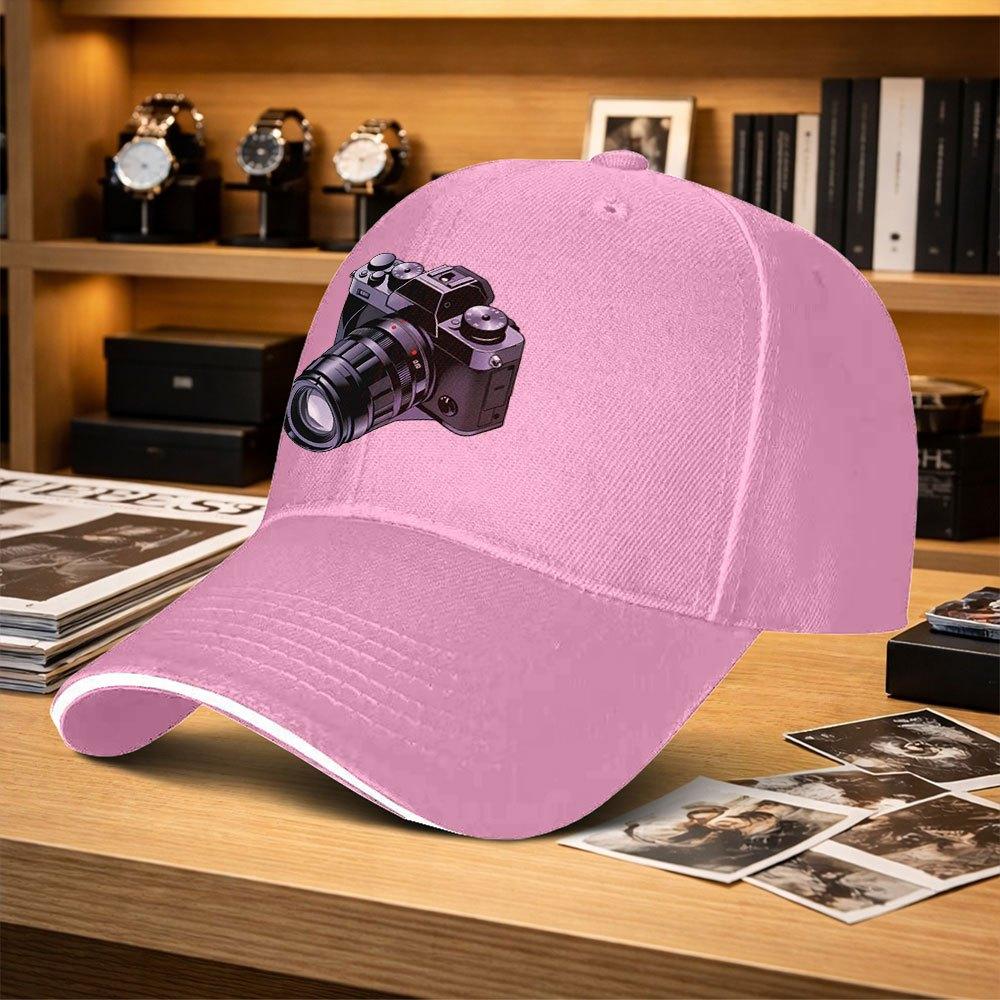 Photography Camera Print Adjustable Baseball Cap For Men Women Unisex Outdoor Sports Hat For Fishing Golf Camping Hiking