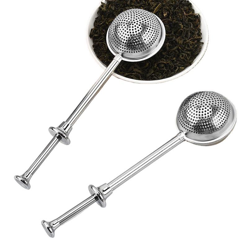 Stainless Steel Long Handle Tea Infuser Fine Mesh Rust Resistant For Home Office Loose Leaf Tea Brewing
