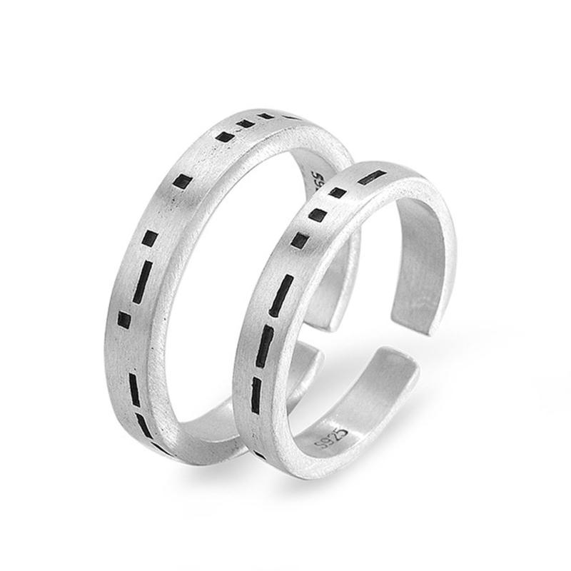 2Pcs Kiss Matching Ring Couple Friendship Lover Pair Ring Adjustable Rings Set Lovers Ring Jewelry Gift for Women Men