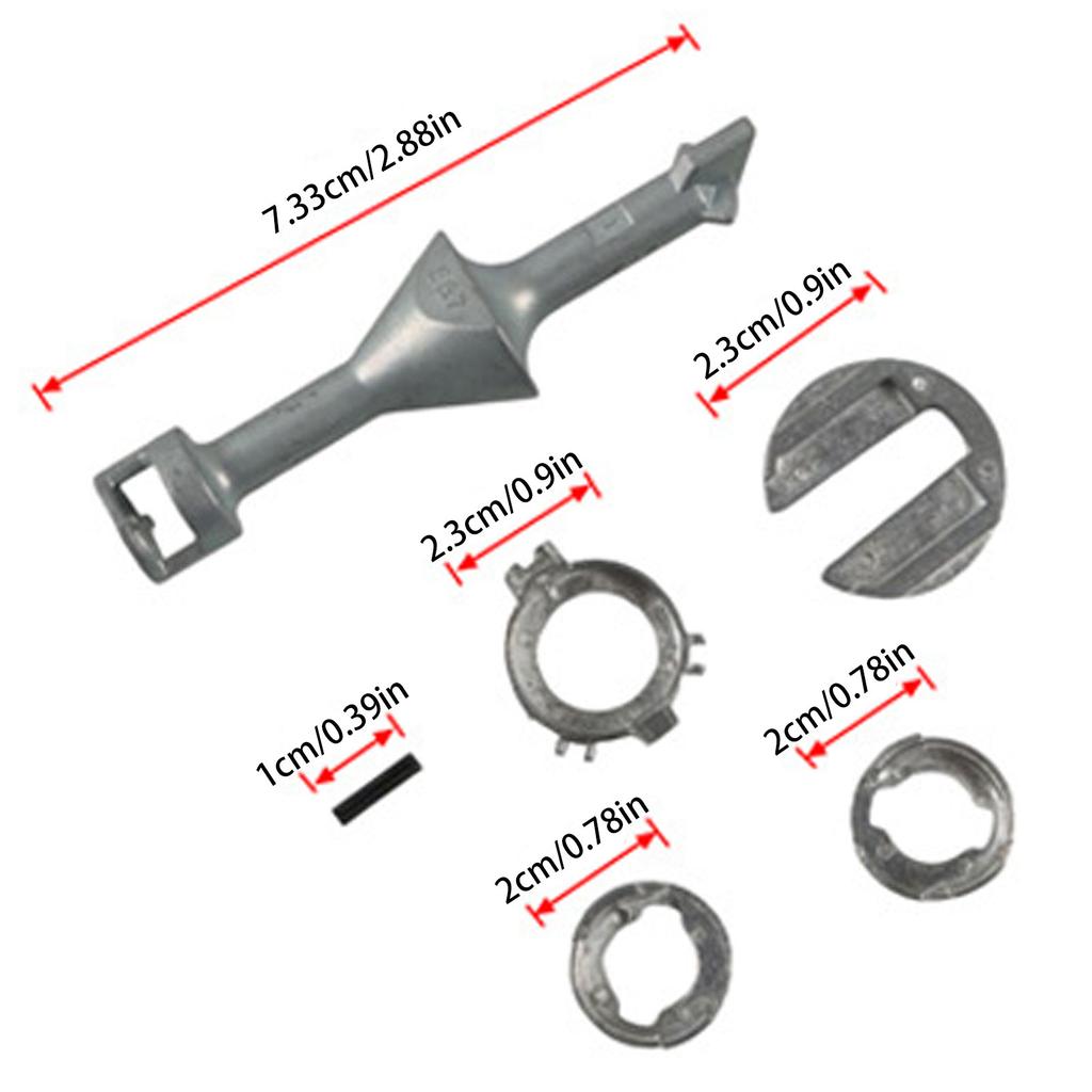 7 Piece Set Car Front Back Door Lock Cylinder Repair Kit Replacement Parts For E81 E82 E87 E88 Auto Replacement Accessories