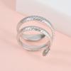 Personalized Punk Snake Ring: Stainless Steel Retro Hip Hop Double Circle Ring for Men and Women