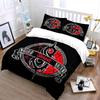Christmas Gingerbread Pattern Bedding Duvet Cover Set Duvet Cover Pillowcases  (1*Duvet Cover 2*Pillowcases, without duvet insert)