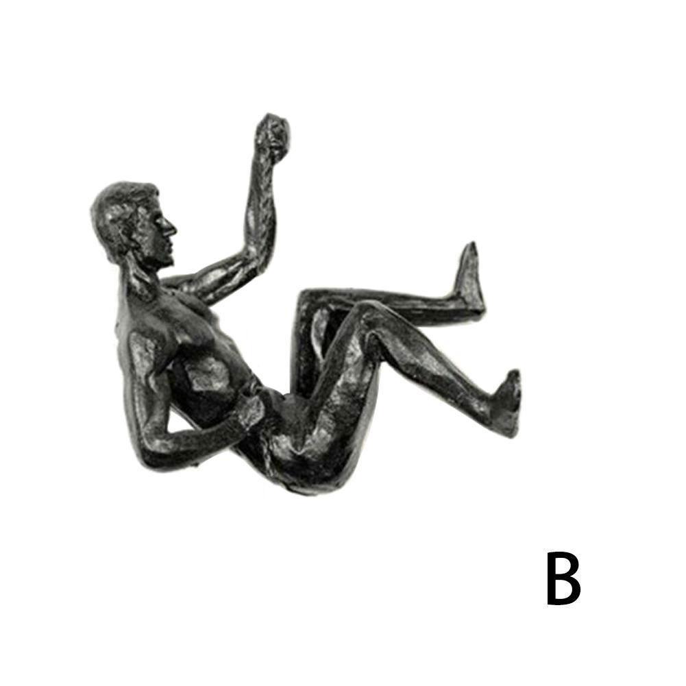 Atleta de Escalada Hombre Arte Deportes Colgantes de Pared Adornos Figuras para el Hogar Miniaturas Escalador Hombre Esculturas de Resina Estatua