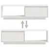Vidaxl Szafka Pod Telewizor, Biała 110X30X33,5 Cm, Lite Drewno Sosnowe