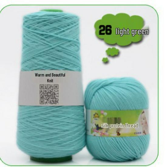 Filato di Cotone al Latte con Proteine della Seta per Maglieria e Uncinetto per Sciarpa per Neonato
