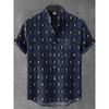 Vintage Men's Shirt 3D Printed Shirt Men's Casual Short Sleeved Top Fashionable Men's Lapel Button Shirt Men T-shirt Polyester