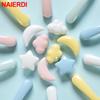 NAIERDI Children Room Ceramic Single Round Wardrobe Handle Kitchen Garden Door Handle Cabinet Handle Cartoon Furniture Handles