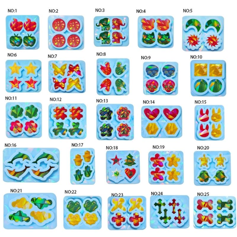 Light and Shadow Geometric Resin Casting Silicone Mold Woman Keychain Decorative Pendant Earrings Mold for DIY Crafts
