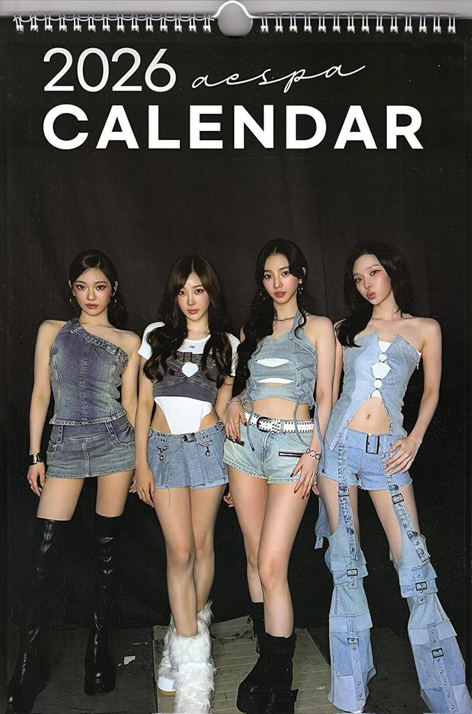 aespa ESPA Large Wall Calendar 2026 Sticker Set (Reiwa 8) + K-POP