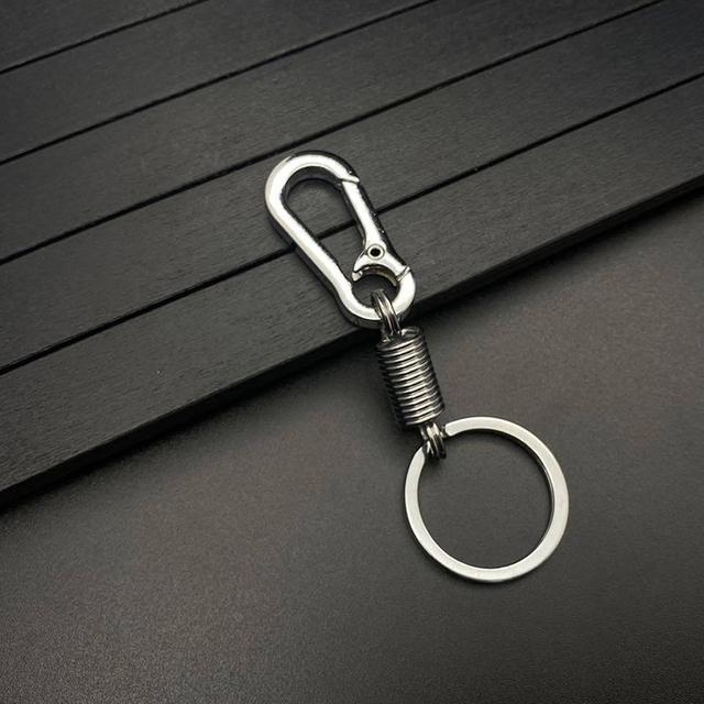 

Брелок-пружина, брелок в виде крюка для скалолазания, простой, прочный, в форме карабина, аксессуары для брелока, металлический винтажный брелок