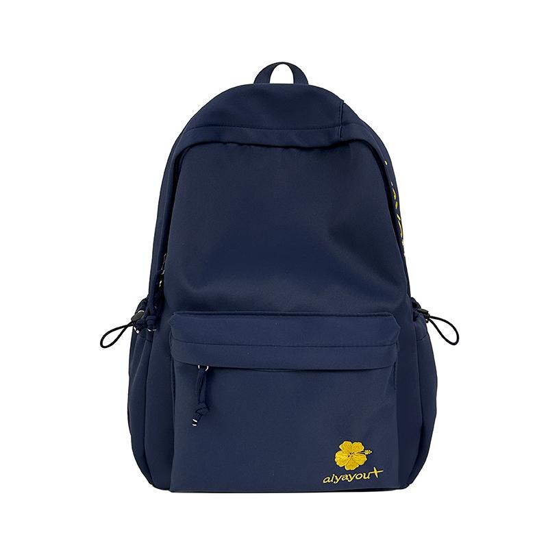 

Embroidered Letter Student Schoolbag Women s Large Capacity Lightweight Backpack синій