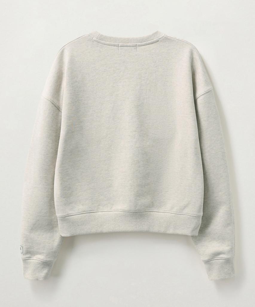 Seteo (W) Classic Logo Crop Sweatshirt Melange Ivory