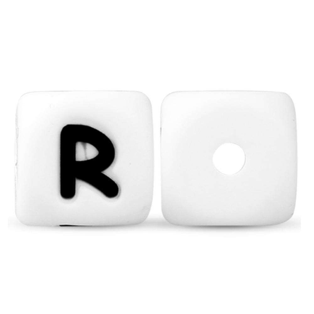 

100Pcs 12MM Silicone Letter Beads Silicone Beads Loose Beads Food Grade DIY Bracelet Necklace Pacifier Chain Accessories 12mm