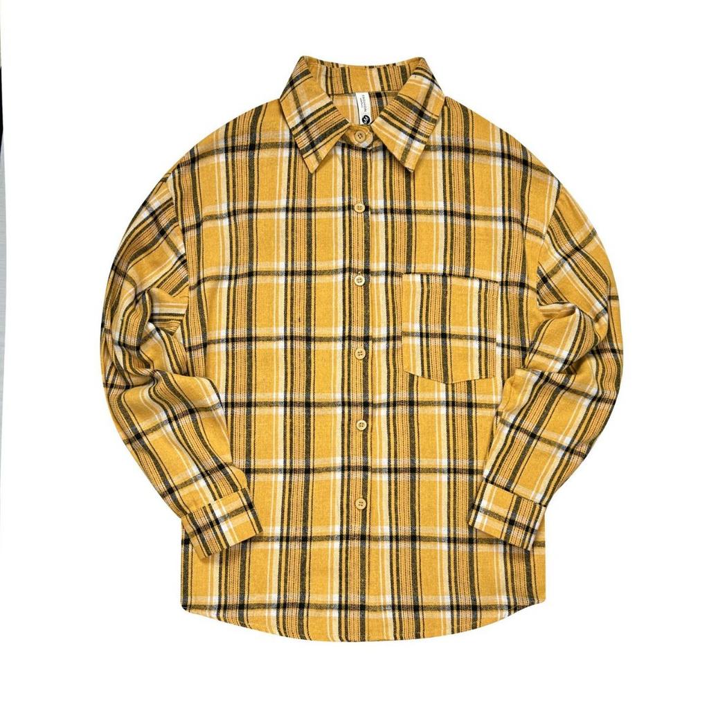 New plaid shirt women's spring and autumn Hong Kong style loose trend high street jacket American retro design fashion shirt