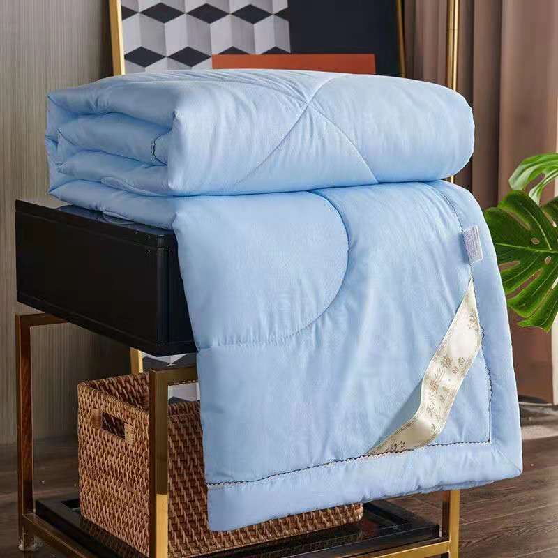 Maulbeerseide Steppdecke für Kinder, Hautfreundliche Baumwolle, Geprägte dünne Bettdecke, Twin Queen Bettwäsche-Set, Frühlingsdecke, Sommer