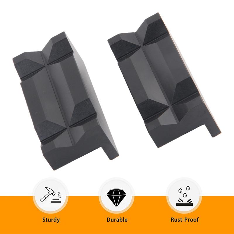 Aluminum 4" Vise Jaw Protective erts for Wide Array of Vices - with Magnetic Back for Any Metal Bench Vice