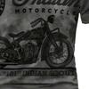 Men's Classic Manga Style Motorcycle Pattern and Letter Print Round Neck Short Sleeved T-shirt Casual and Chic Top Suitable for Outdoor Wear In Summer