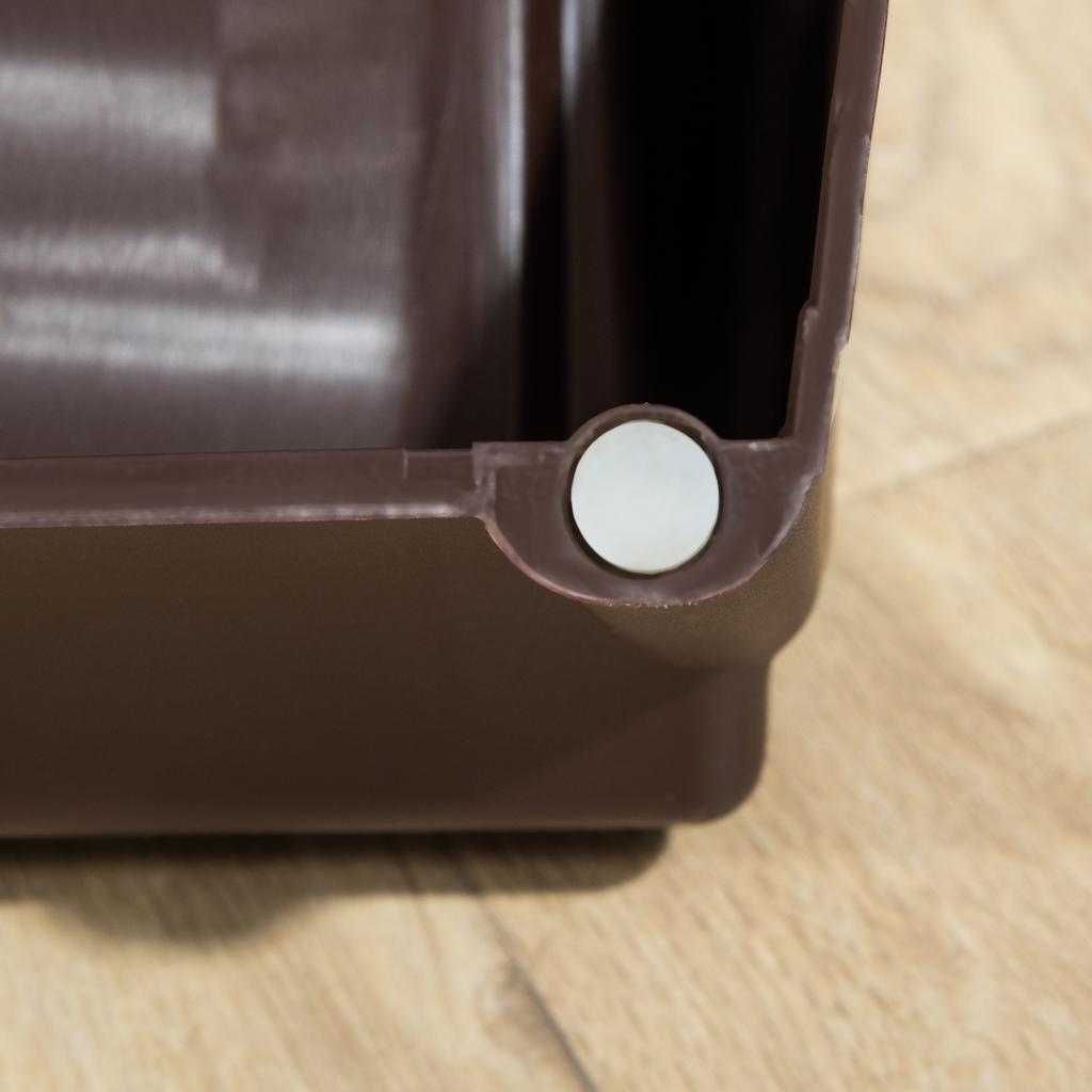 Folding Dog Ladder with 4 Non-Slip Steps In Brown PP