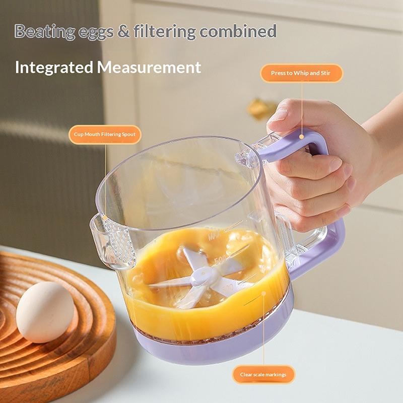 Salad Dressing Shaker Bottle Semi-automatic Stirring Cup For Kitchen Egg Beater Liquid Mixing Cup Vinaigrette Dressing Bottle